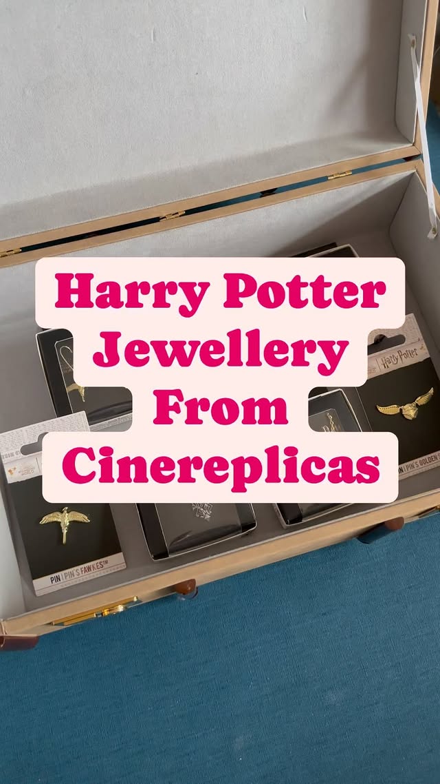 Instagram post by @queenniffler for Cinereplicas. Caption reads: [...] the new Harry Potter Jewellery from....