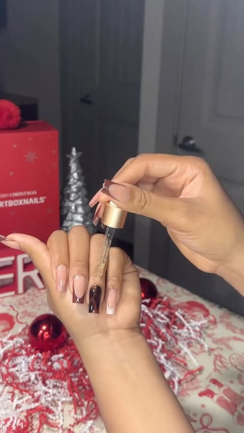 Instagram post by @shidrika for BTArtboxnails. Caption reads: [...] for the best Christmas gift ever !....
