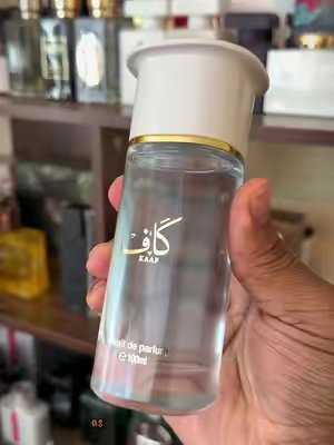TikTok post by @.kb.scents for PerfumeboxUSA. Caption reads: The Hyped Up Kaaf Fragrance 🤯 @perfumeboxusa....