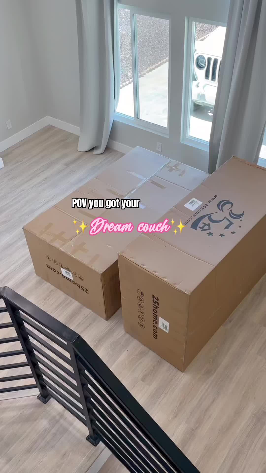 TikTok post by @bluedreamjess for 25home. Caption reads: [...] ☁️✨code:Bluedreamjess15 😍 @25Home Furniture....