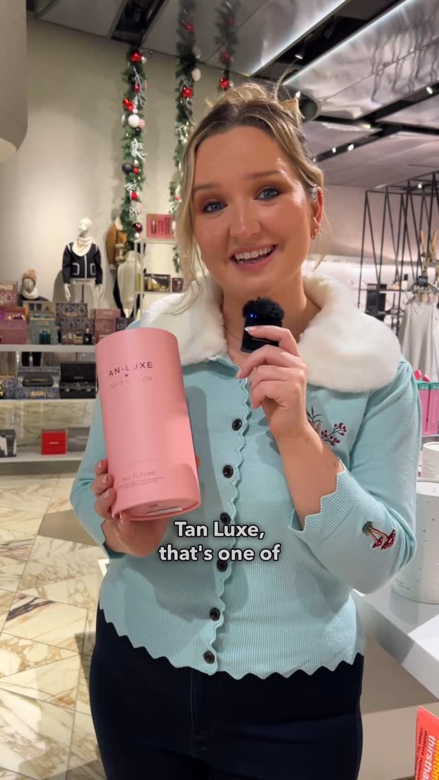 Instagram post by @rosegallagher for Sweed Beauty. Caption reads: Come beauty Christmas shopping with me to....