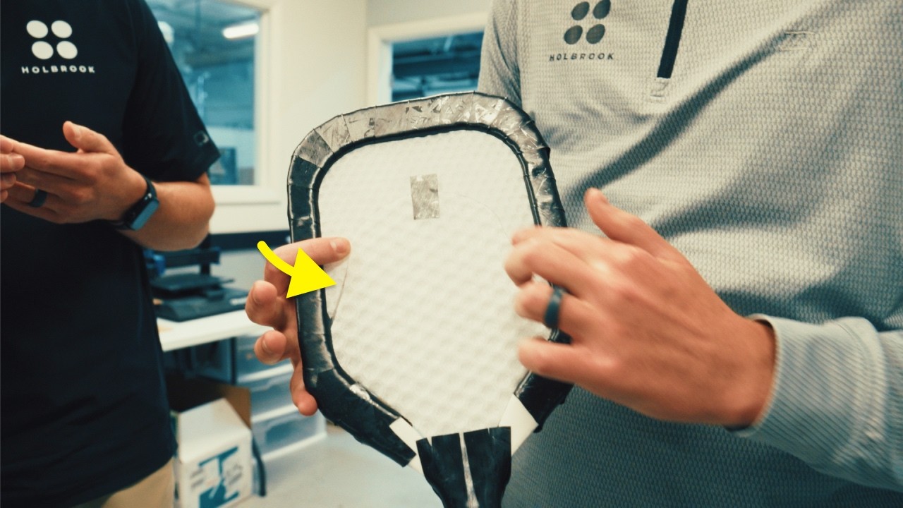 YouTube post by @buildingpickleball for Crbn Pickleball. Caption reads: Can Holbrook’s Upcoming Paddle Solve The One....