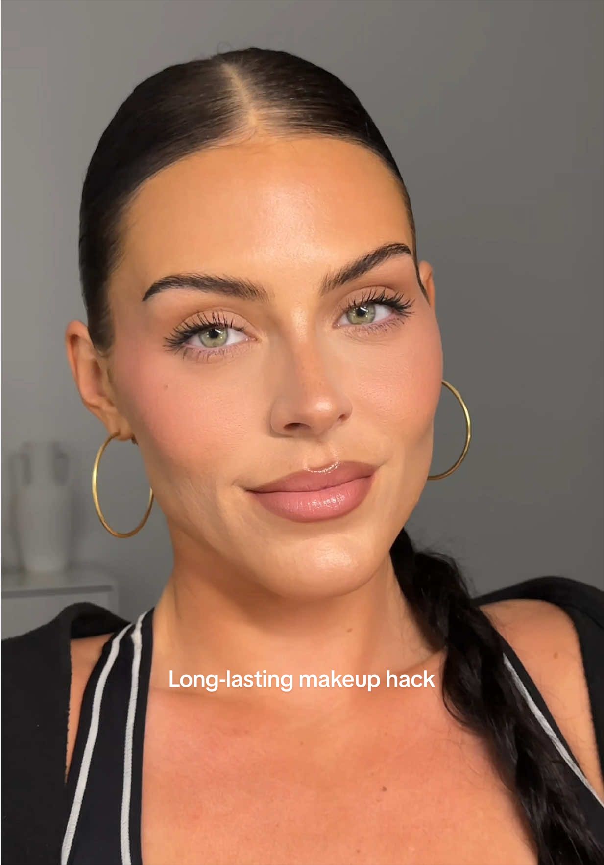 TikTok post by @madisonmkrohn for Milani Cosmetics. Caption reads: [...] enough to wear all day! @Milani Cosmetics....