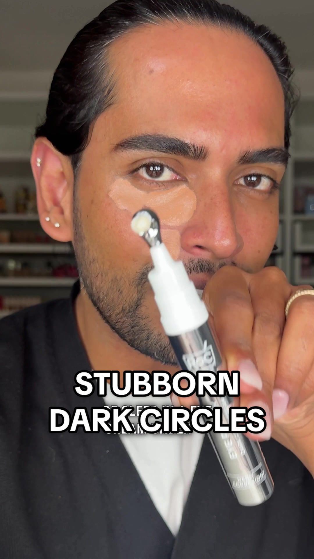 TikTok post by @adityamadiraju for RoC Skincare. Caption reads: The Ultimate Solution for Under-Eye Dark Circles:....