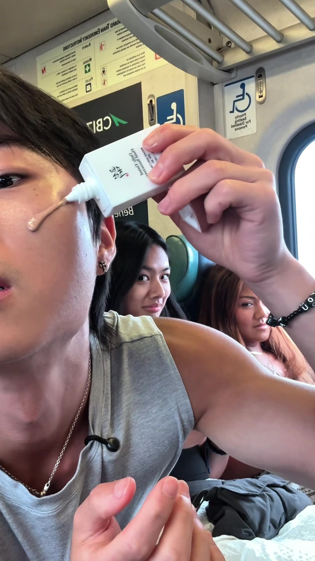 TikTok post by @daesung98 for Beauty Of Joseon. Caption reads: [...] too😒 Daily Tinted sunscreen from @Beauty of....