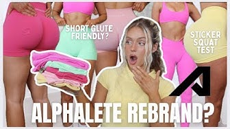 YouTube post by @BaileyStewart for Lazuli Label. Caption reads: ALPHALETE rebrand? NEW launch HONEST try on haul....