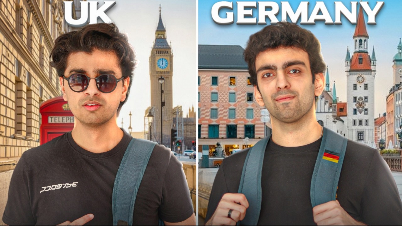 YouTube post by @saadanddanial9 for Expatrio. Caption reads: Why We Choose Germany over UK.