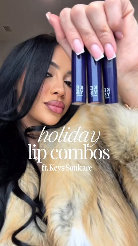 Instagram post by @genesisscalderonn for Keys Soulcare. Caption reads: Add these to your last minute holiday shopping 💋....
