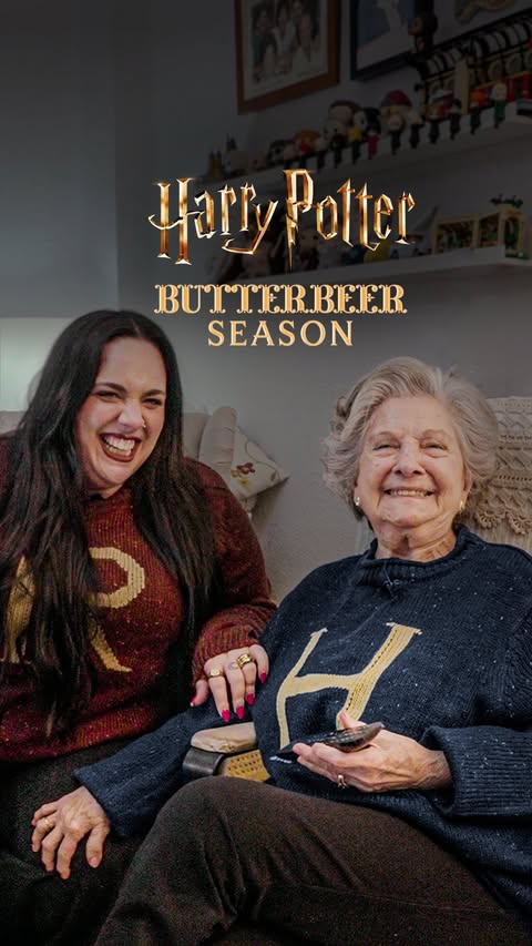 Instagram post by @hbomaxes for Harry Potter. Caption reads: publi. Para celebrar #ButterbeerSeason invité a....