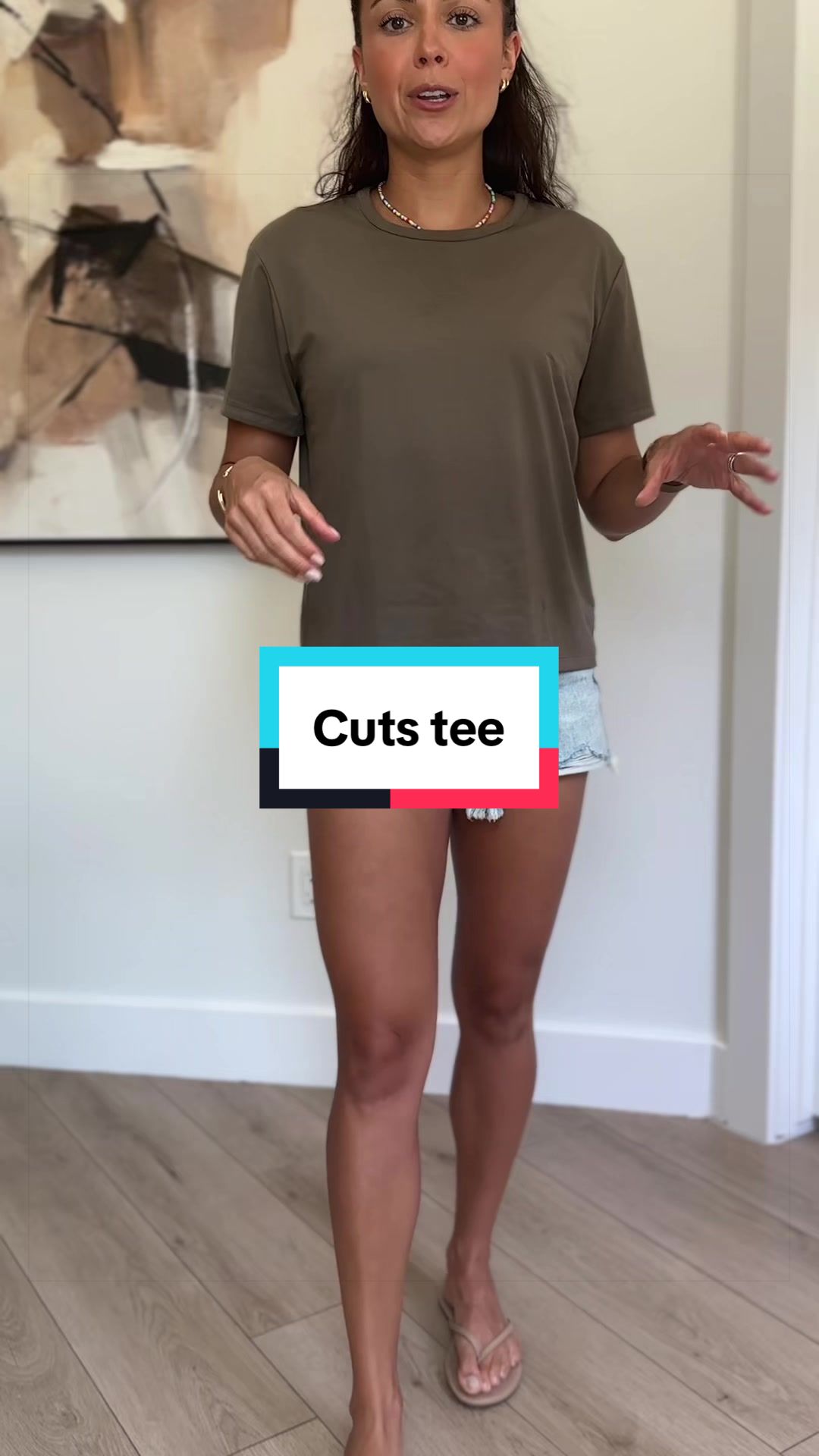 TikTok post by @jensen.duncan for Cuts Clothing. Caption reads: The cutest tee from @Cuts Clothing....