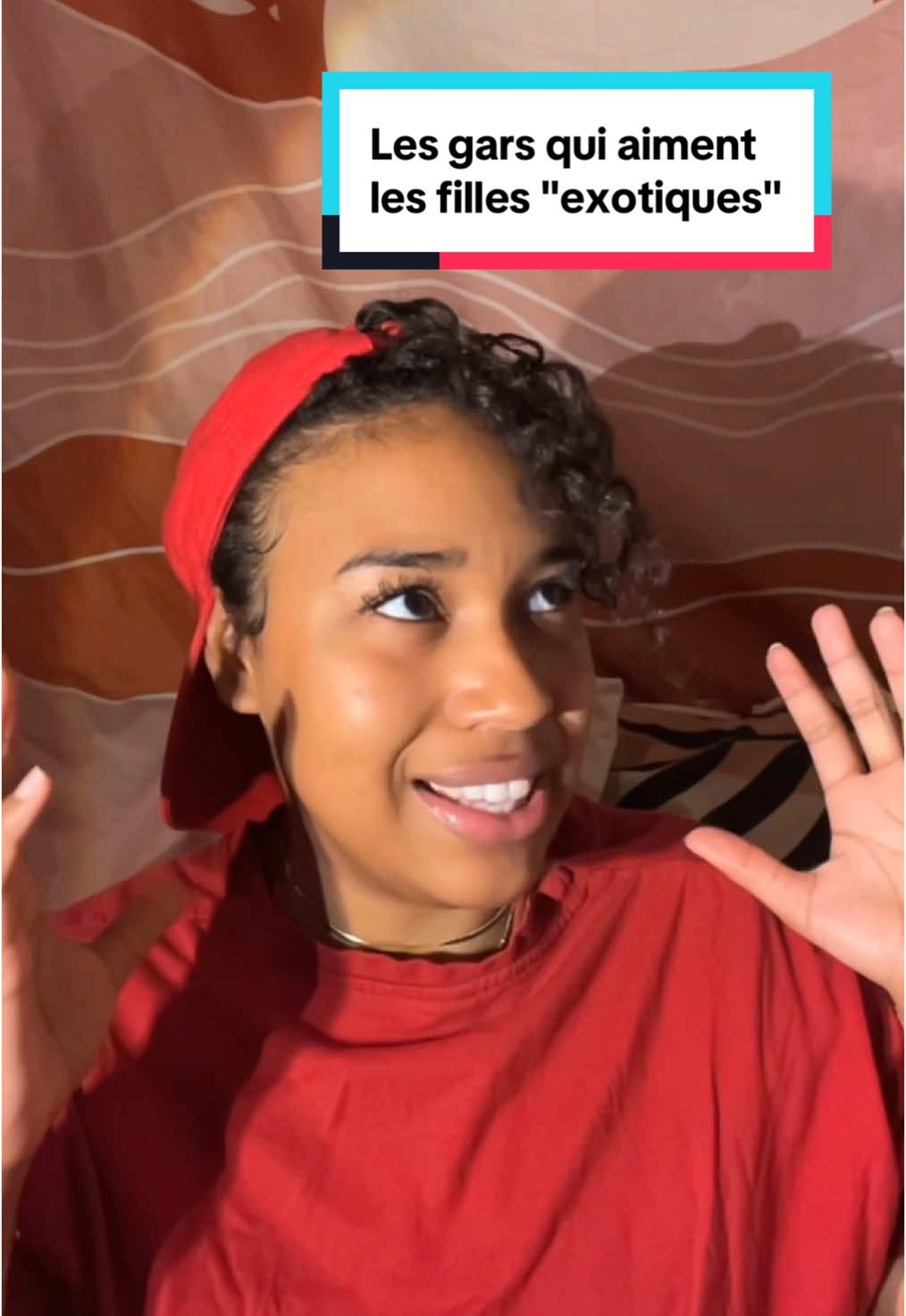 TikTok post by @miel.tropical for Carol's Daughter. Caption reads: Les gars qui aiment les filles "exotiques" #humour....
