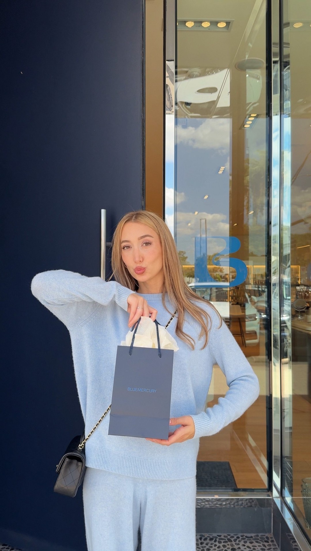 Instagram post by @chiara.casiraghi for Bluemercury. Caption reads: ✨ Future-Proof Your Skin ✨ From October 16–19,....