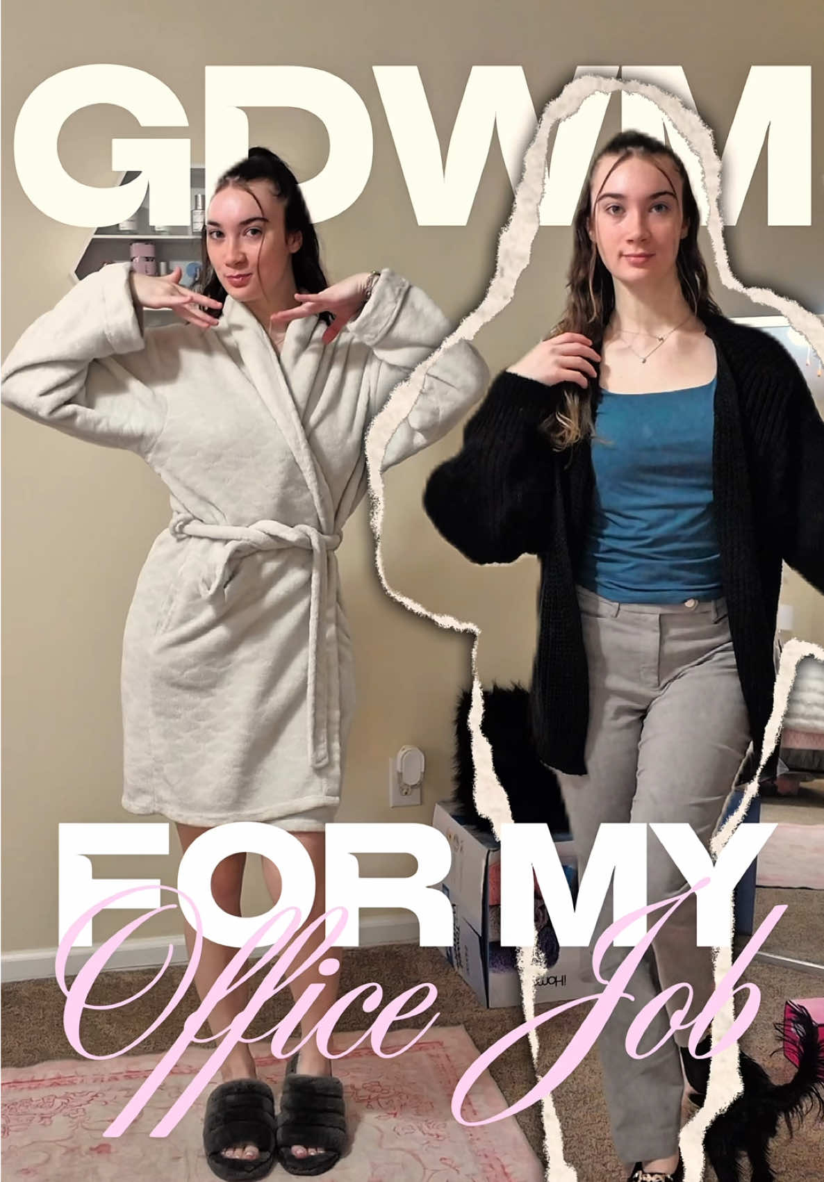 TikTok post by @makknicole for Automet. Caption reads: get dressed with me for work! ft. @AUTOMET 💞....