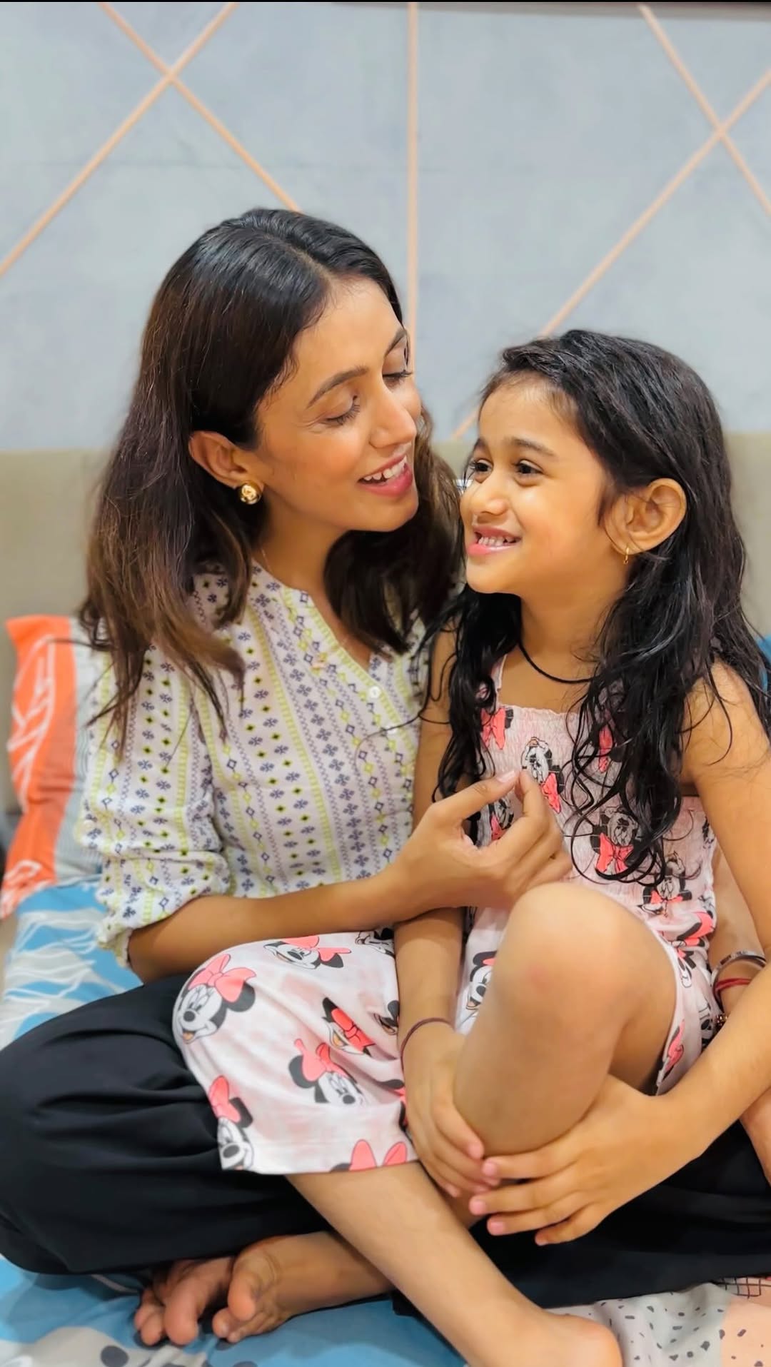 Instagram post by @chandnii.dhakan for Blue Nectar. Caption reads: Bathe your little one in the purest love with....