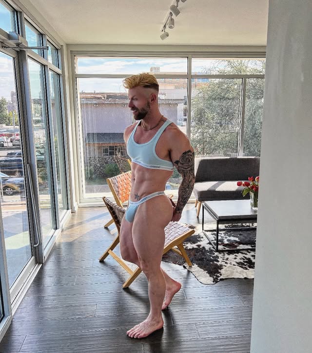 Instagram post by @andrew_blond3 for Coyote Jocks. Caption reads: [...] whos goin out tonight! 
.
Set: @coyotejocks.