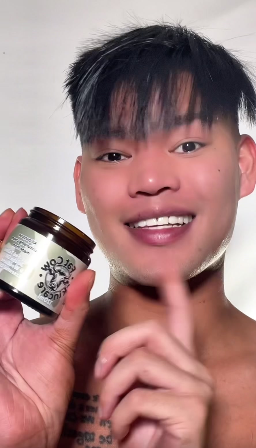 TikTok post by @dreioxford for Fat Cow Skin. Caption reads: The @Fat Cow Skincare moisturiser has been in my....