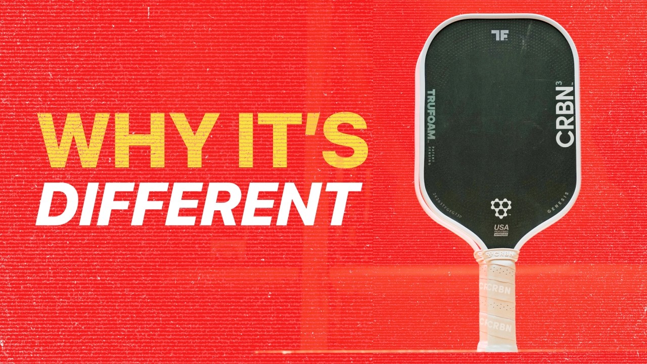 YouTube post by @buildingpickleball for Crbn Pickleball. Caption reads: CRBN Genesis (TRUFOAM) - I Was Wrong About This....