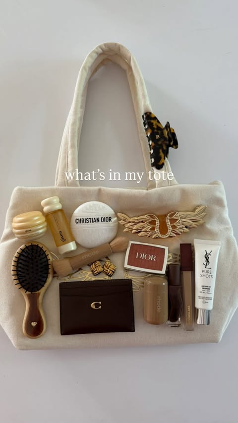 Instagram post by @carrieanne_ for Zadig&Voltaire. Caption reads: what’s in my tote 👜🪽 💫 ft: the new....