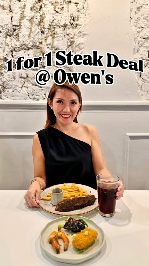 Instagram post by @singaporedirectory for Your Singapore Guide. Caption reads: A good steak always makes me happy… and of course,....