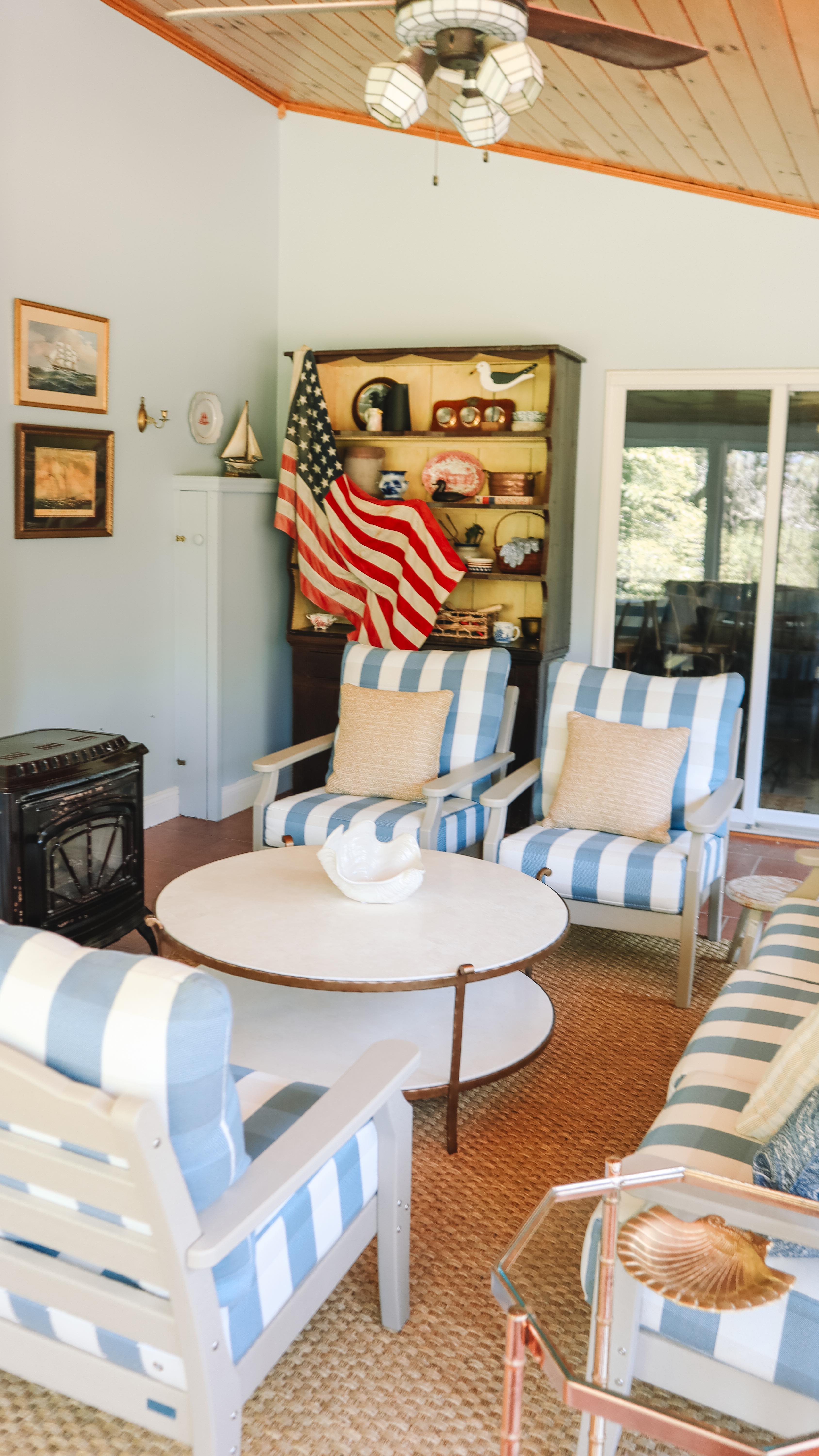 Instagram post by @byhilaryrose for Draper James. Caption reads: From being a room to house our baby chicks to now....