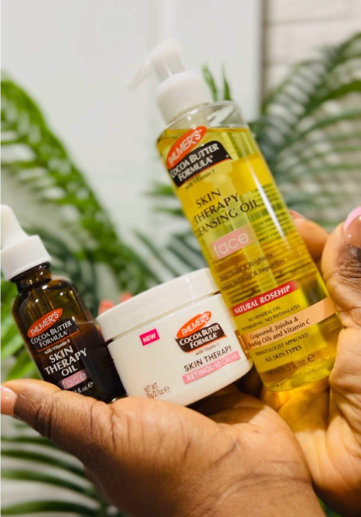 TikTok post by @naturallymati for PALMERS. Caption reads: #palmers #skincare #skincareproducts [...].