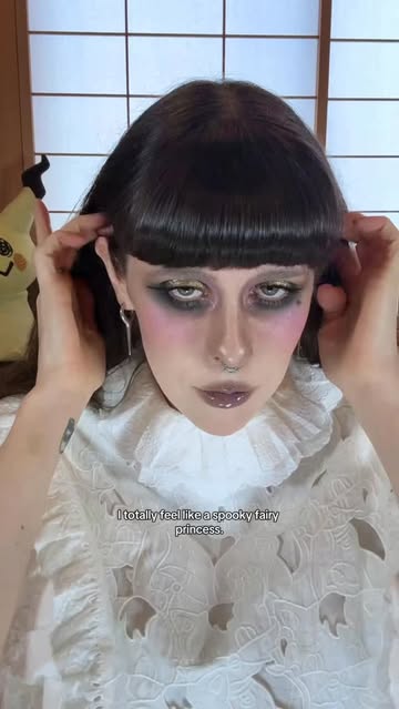 Instagram post by @ghoul.in.japan for CBeautyMall. Caption reads: [...] • #gothmakeup #cbeauty #chinesemakeup....