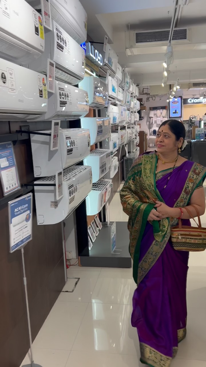 Instagram post by @alka_rajput_patil for Croma. Caption reads: आई ची काळजी ♥️🤗🤭 बाकी ठंडी ची काळजी....