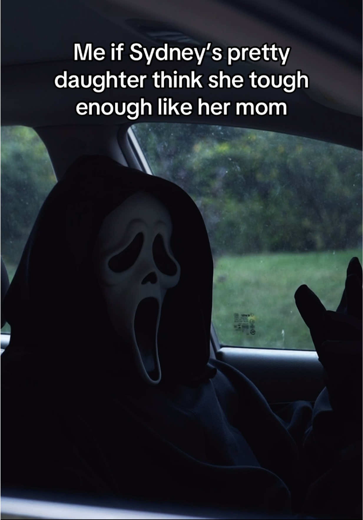 TikTok post by @landon_ringler for Scream Movies. Caption reads: Not playin around Syd… @screammovies #Scream7Movie....