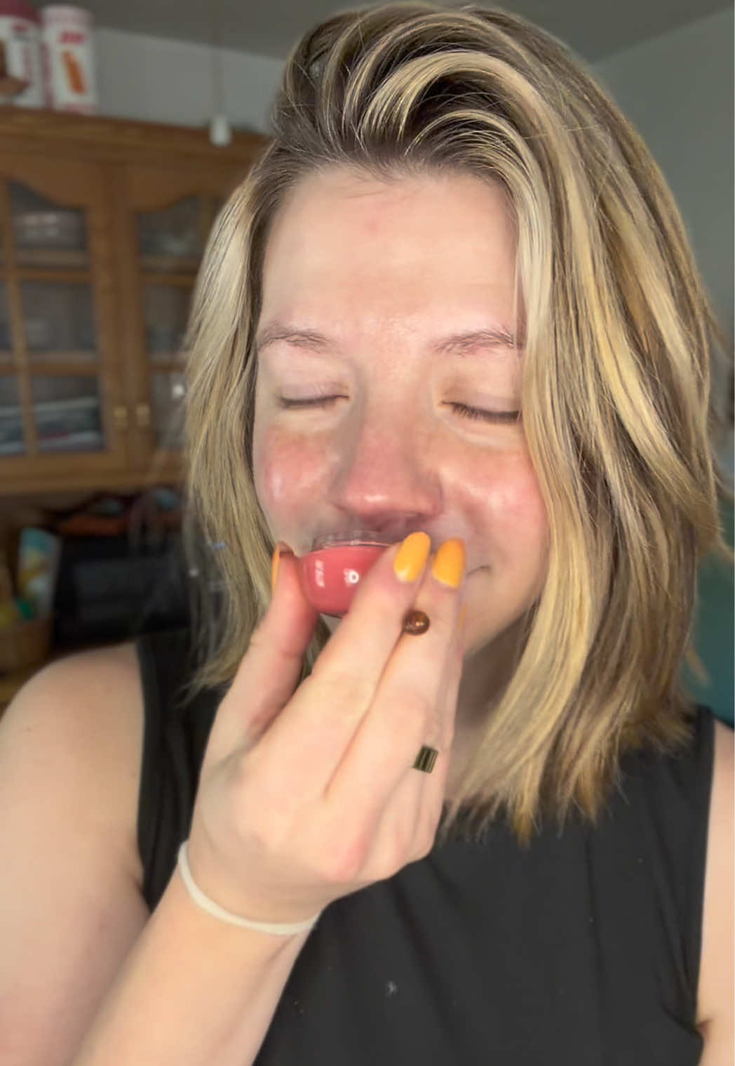 TikTok post by @liaabiia for My Bee Balm. Caption reads: [...] these gifts from @Bee Balm 🥰 #lipbalm....
