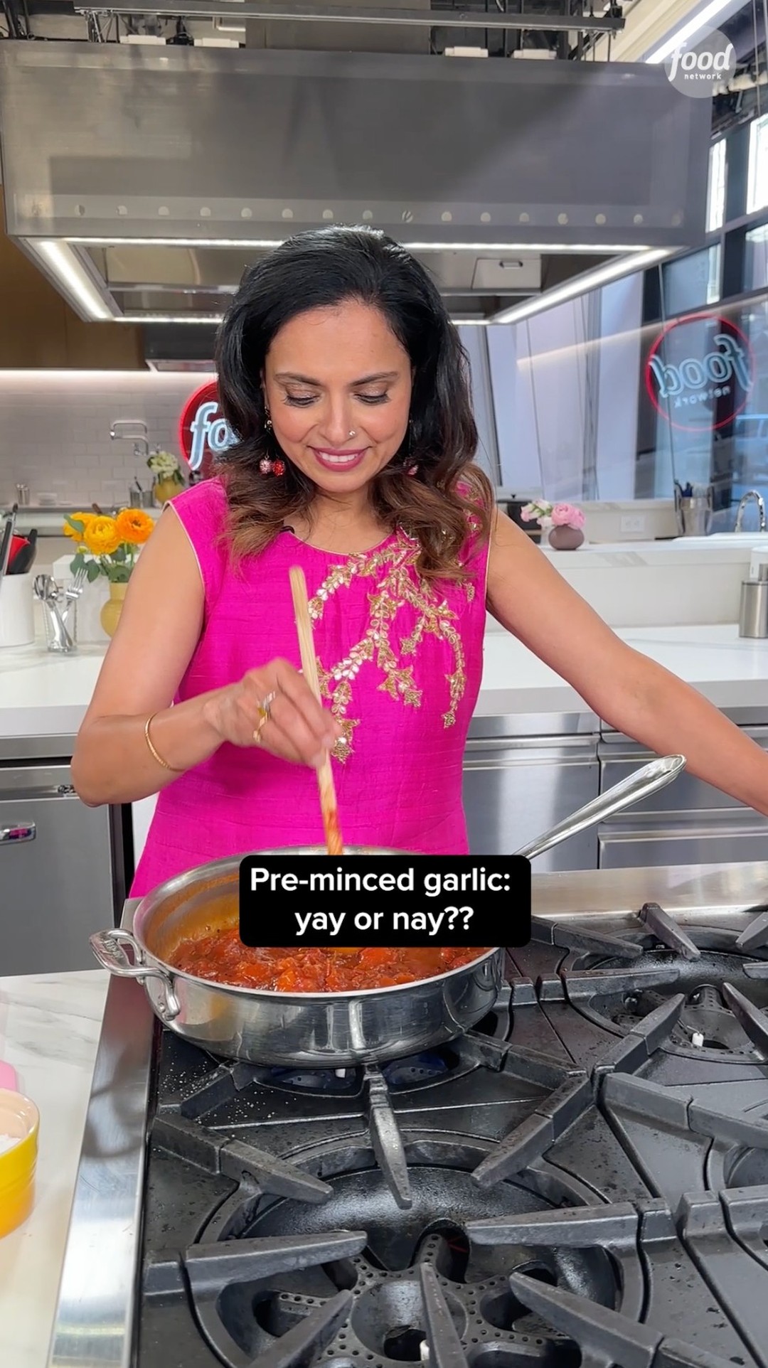Instagram post by @maneetchauhan for Food Network. Caption reads: Do you agree with @maneetchauhan's hot takes on....