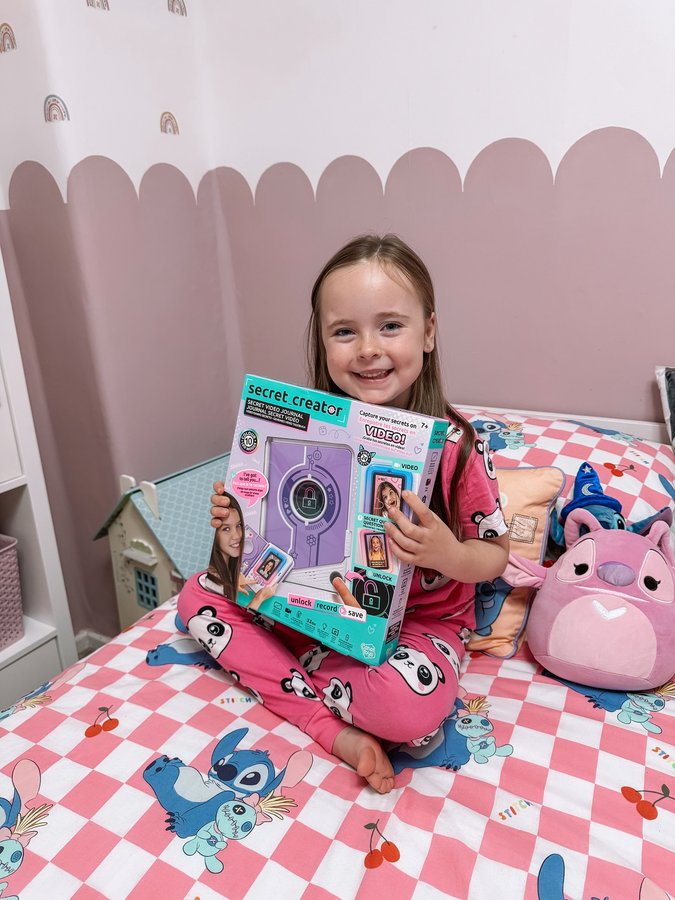 Instagram post by @lifewiththerobertsons_ for Canal Toys. Caption reads: [...] new Secret Video Journal Creator from....