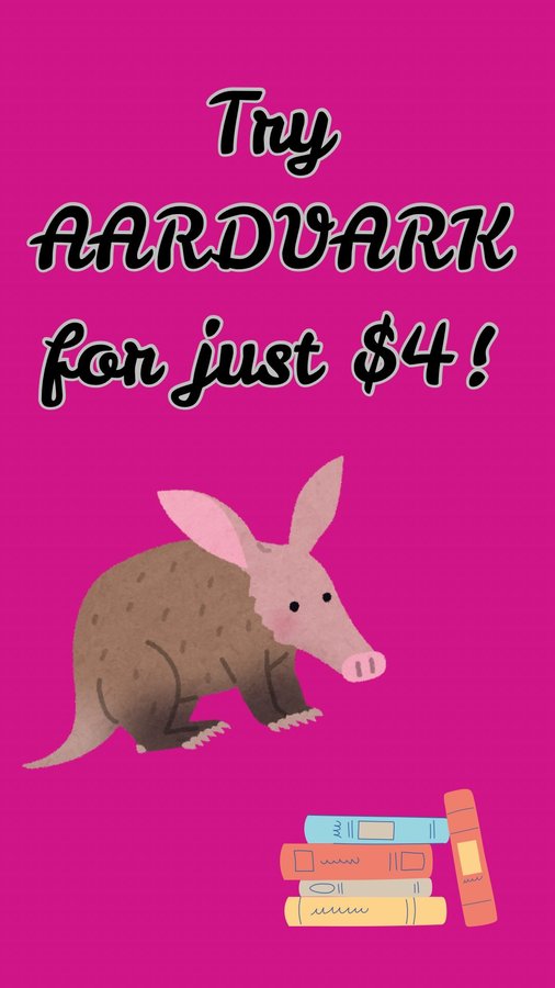 Instagram post by @married.bookworms for Aardvark Book Club. Caption reads: [...] have both of our boxes from....