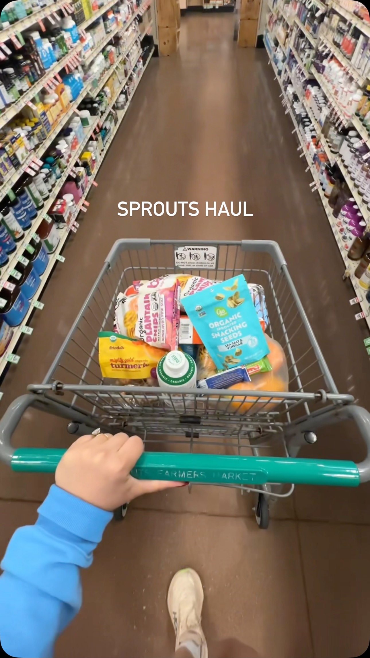 Instagram post by @ninablifestyle for MALK Organics. Caption reads: I look forward to my weekly sprouts trips! The....