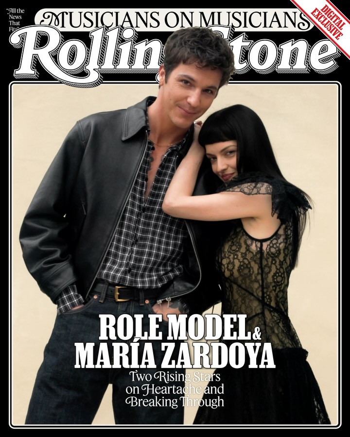 Instagram post by @noplaceliketour for Rolling Stone. Caption reads: @rolemodel and @maria.themarias link up for....