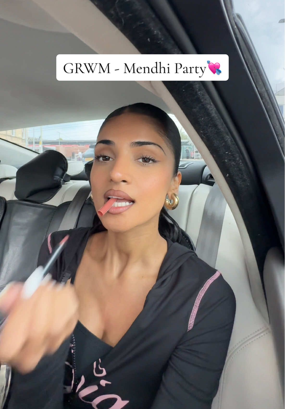 TikTok post by @kimmmann_ for The Beauty Crop. Caption reads: I WOKE UP LATE FOR A MENDHI PARTY ahhhhh!!! thank....
