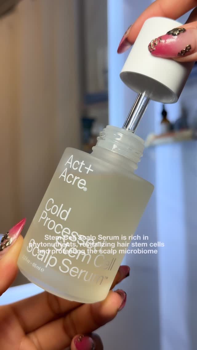 Instagram post by @emilycatherine.c for ActandAcre. Caption reads: Gave @actandacre’s Full + Thick line a try 💆🏽‍♀️....