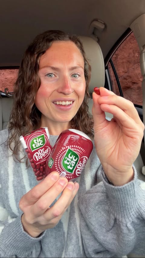 Instagram post by @morganchomps for Dr Pepper. Caption reads: #ad Tic Tac Dr Pepper Mints are the collaboration....