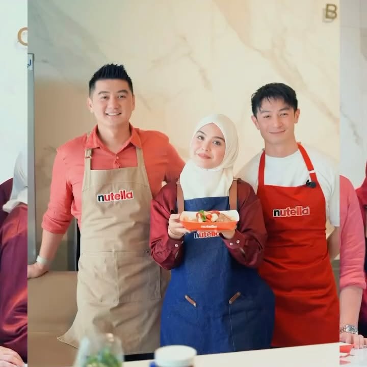 Instagram post by @vebbypalwinta for Nutella. Caption reads: Belajar bikin Serabi Crepes Nutella yang super....