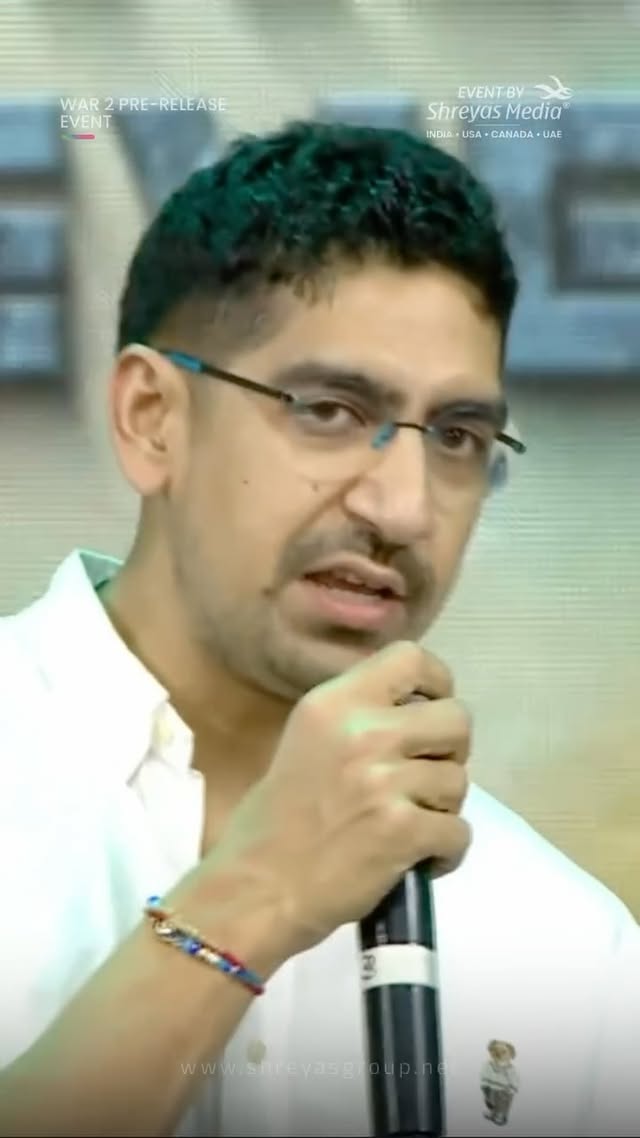 Instagram post by @shreyasgroup for Yash Raj Films. Caption reads: Watch Director #AyanMukerji Speech @ Grand #WAR2....