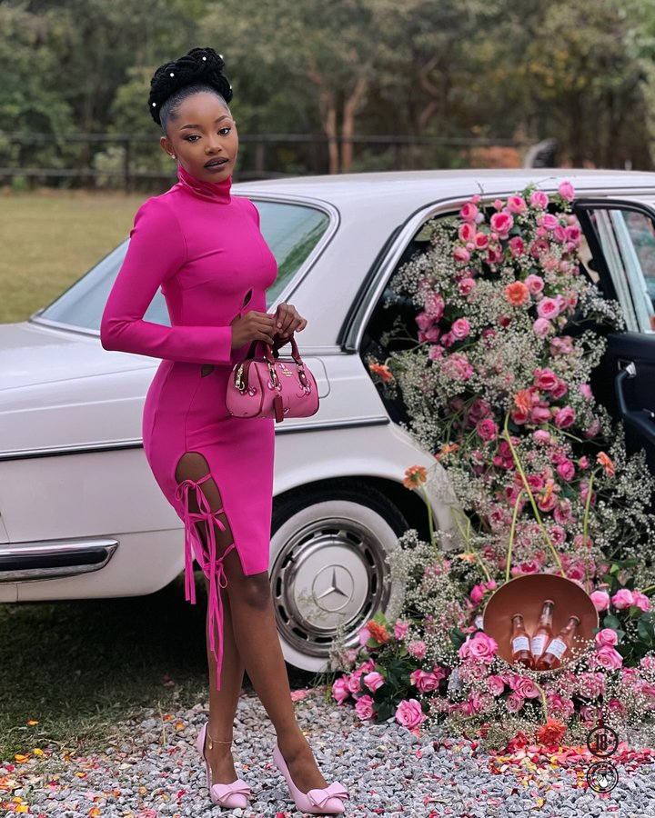 Instagram post by @mwaka_hal for Brutal Fruit. Caption reads: 🎀Pink Carpet Moments at the BrutalFruit Spritzer....