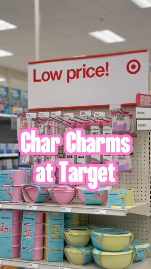 Instagram post by @target_bargains for CharCharms. Caption reads: [...] obsession couldn’t get any worse… CharCharms....
