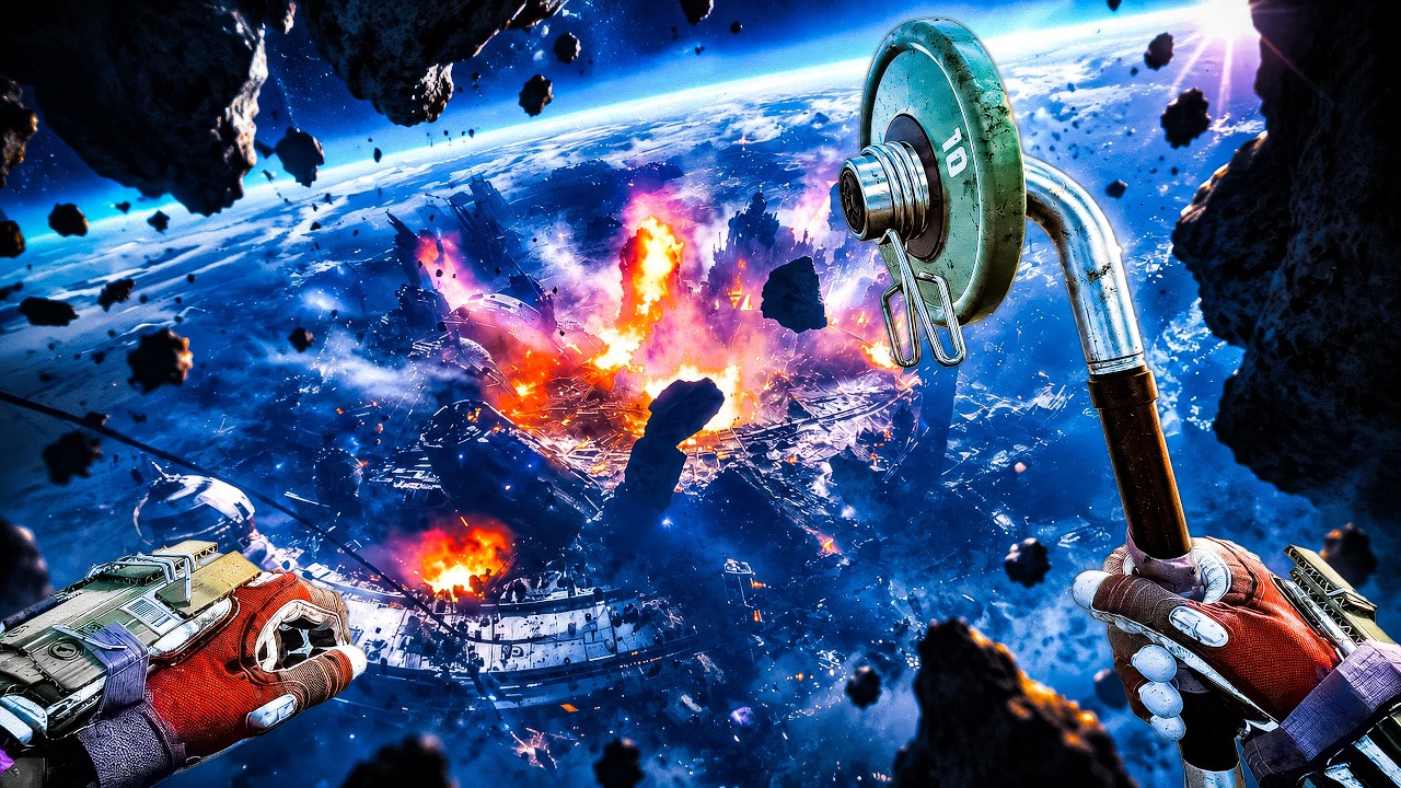 YouTube post by @SkillyMcFilly for Keymailer. Caption reads: A Space Survival Game That's Like Subnautica....