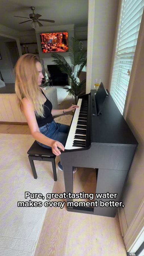 Instagram post by @ugczeyn for Waterdrop Filter. Caption reads: ✨ Clean, pure, and convenient — right at....