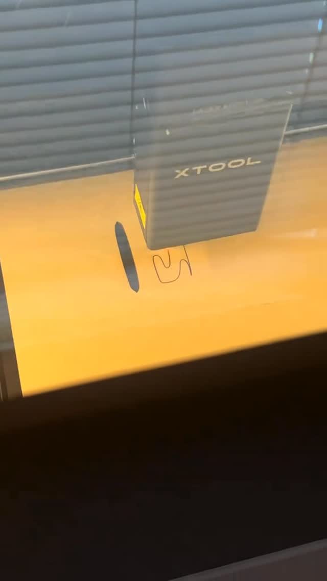 Instagram post by @rusticdesignsky for xTool. Caption reads: Loving the upgrade to the xtool p2S 55W CO2. I....