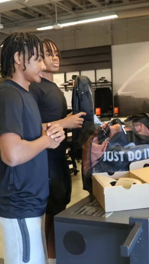 Instagram post by @therealkinna for Nike. Caption reads: [...] boys grabbed everything they needed from....