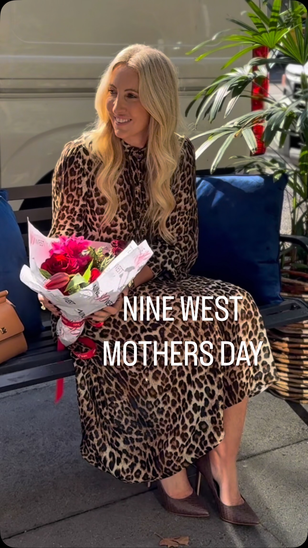 Instagram post by @hamptonhousewife for Nine West. Caption reads: [...] day celebrating Mothers Day with....