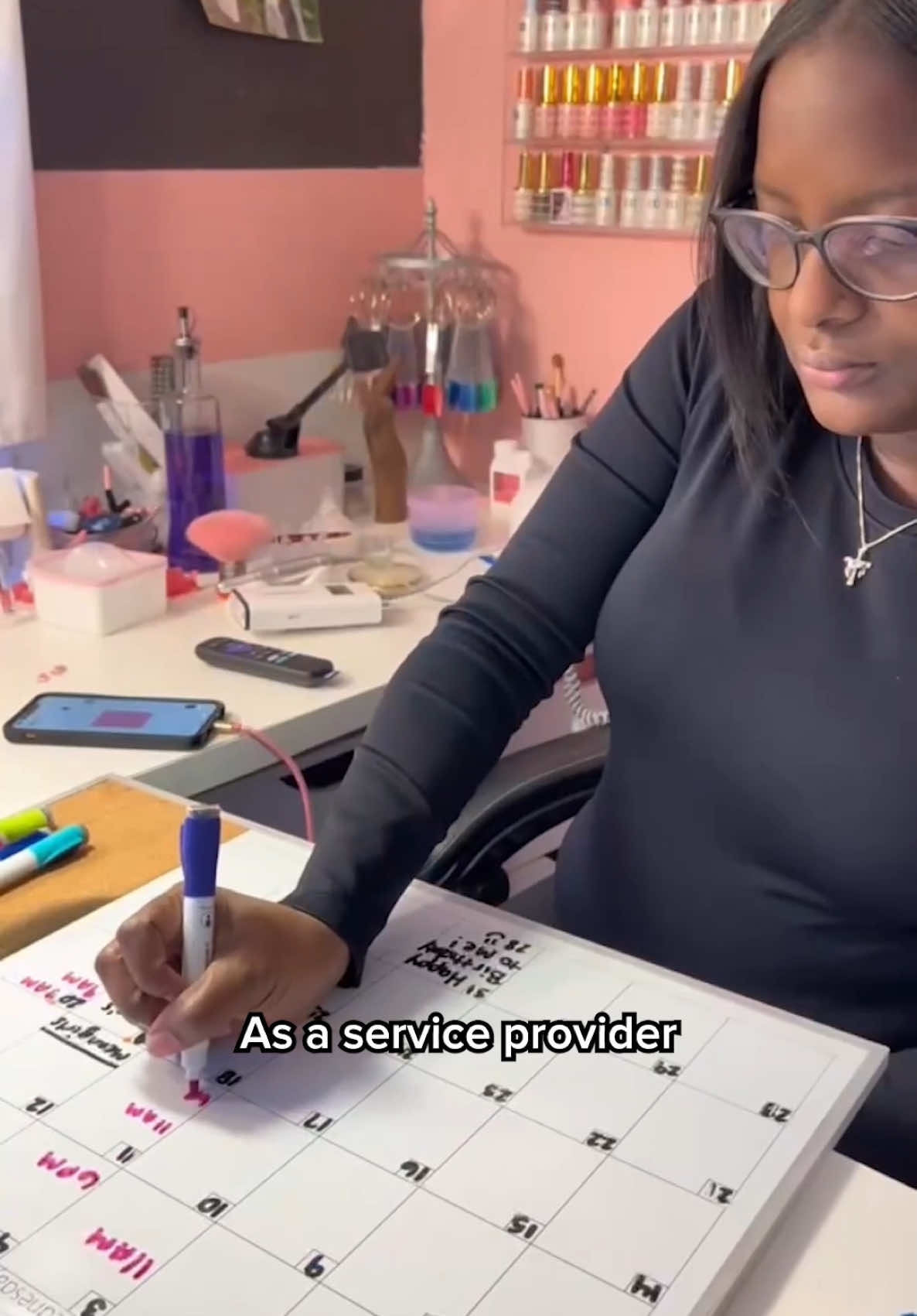 TikTok post by @thedreamhouse___ for Booksy. Caption reads: [...] got so much easier when I started using....