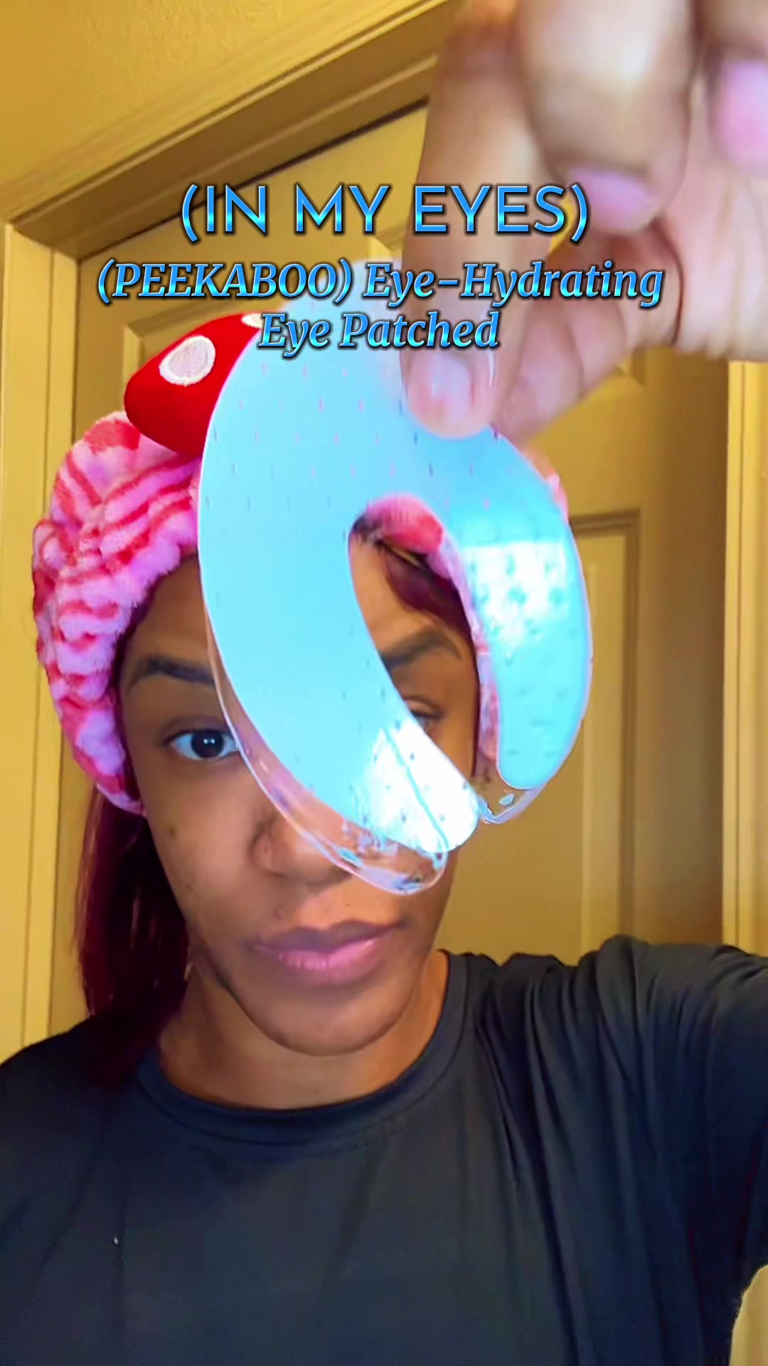 TikTok post by @thatgirltutuuu for In My Eyes. Caption reads: @InMyEyes| Eye Patches|Tired eyes? 👀 Say goodbye....