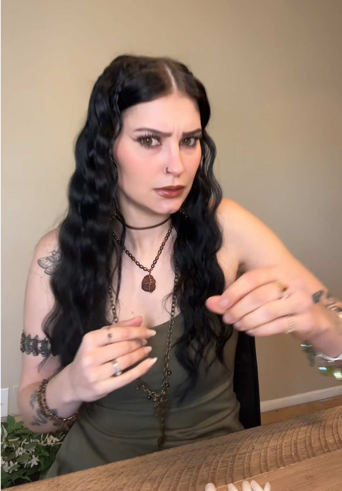 TikTok post by @patricia.braham for Olive & June. Caption reads: I can’t believe this happened.. a year ago....