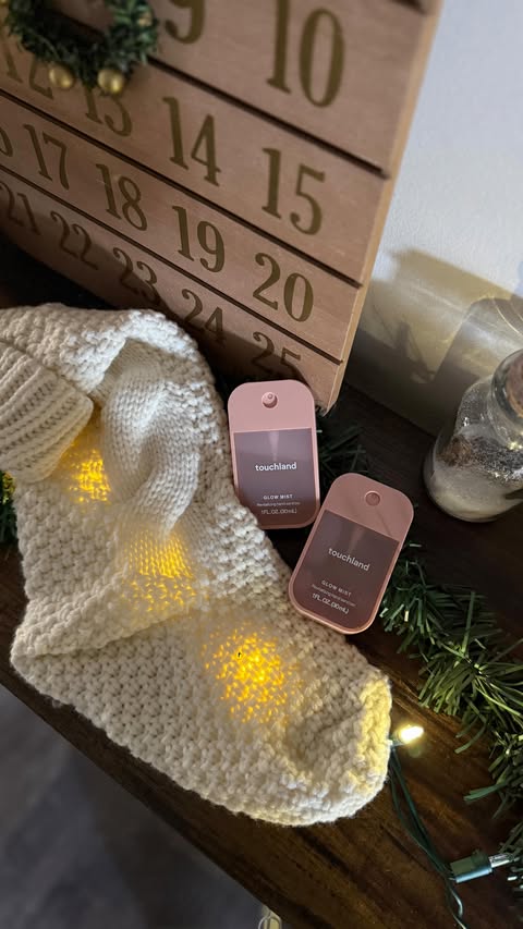 Instagram post by @the_diaries_of_nakiah for Touchland. Caption reads: Stockings = stuffed. Holiday stress = solved. 
The....